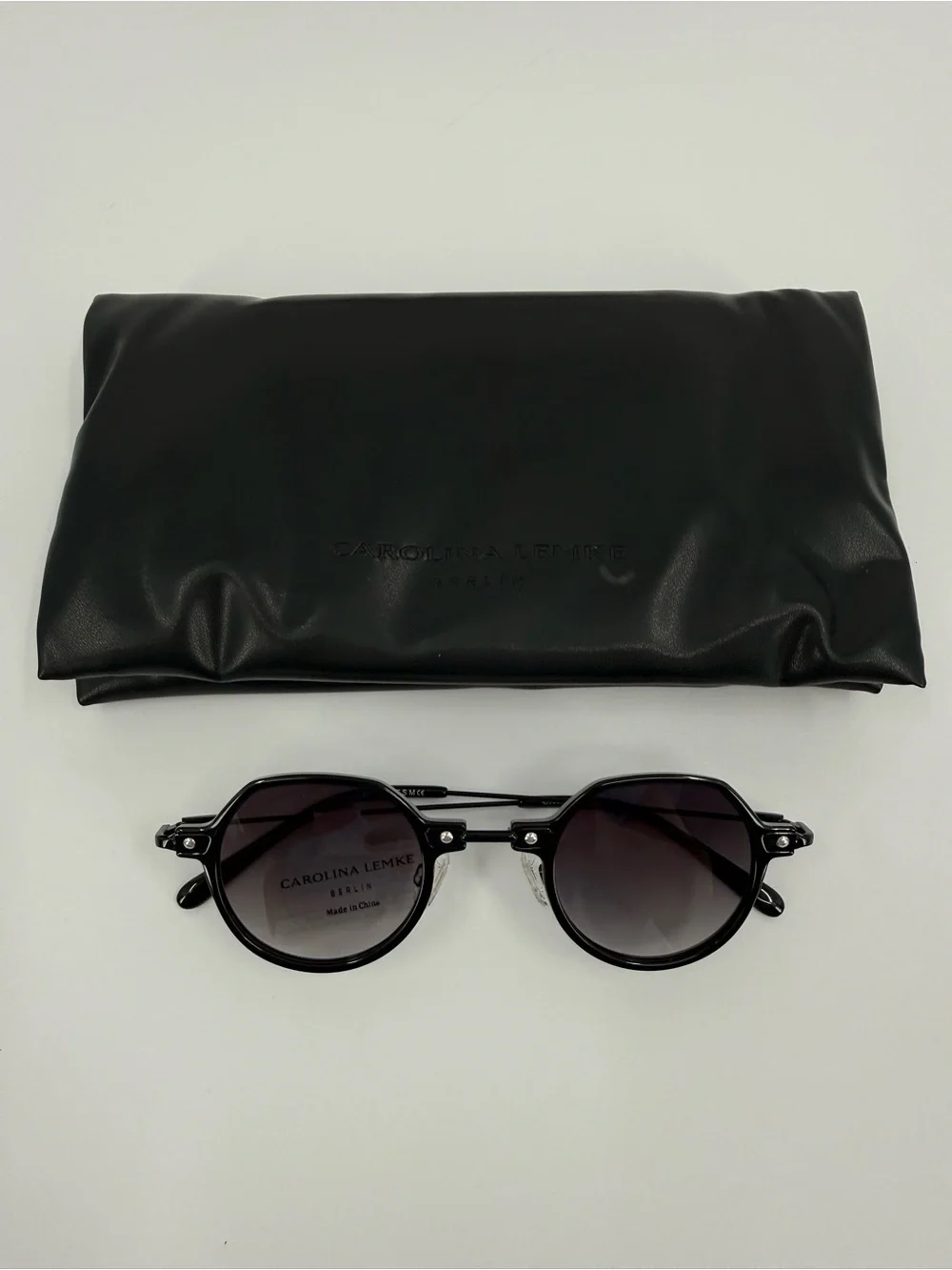 Carolina Lemke Berlin Eyewear Yogi Black Shiny w/ Luxury Premium Case CL3315-02